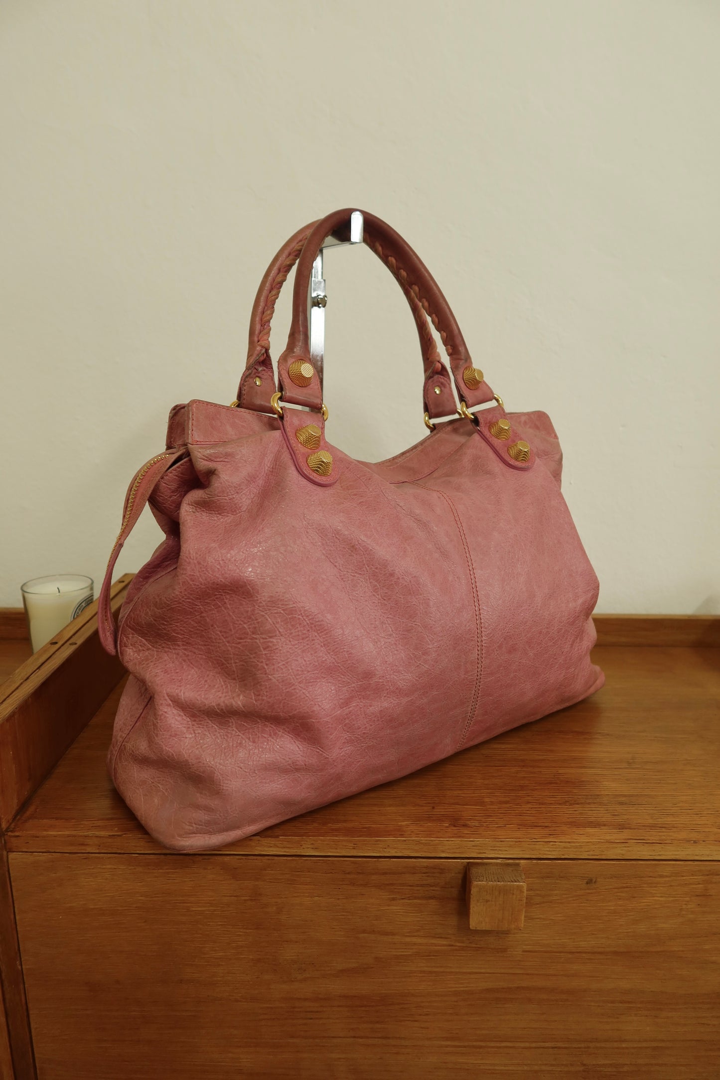 BALENCIAGA "CITY" BAG GIANT VELO PINK