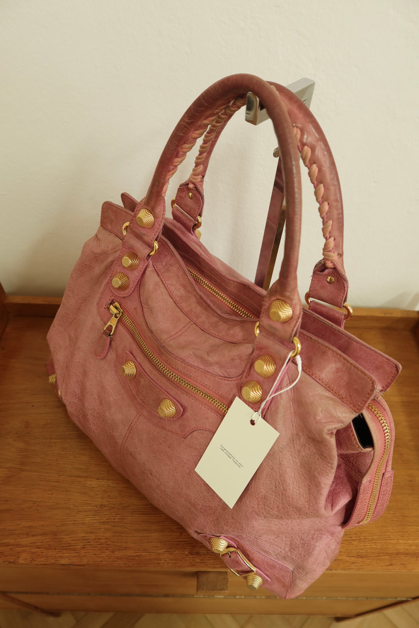 BALENCIAGA "CITY" BAG GIANT VELO PINK