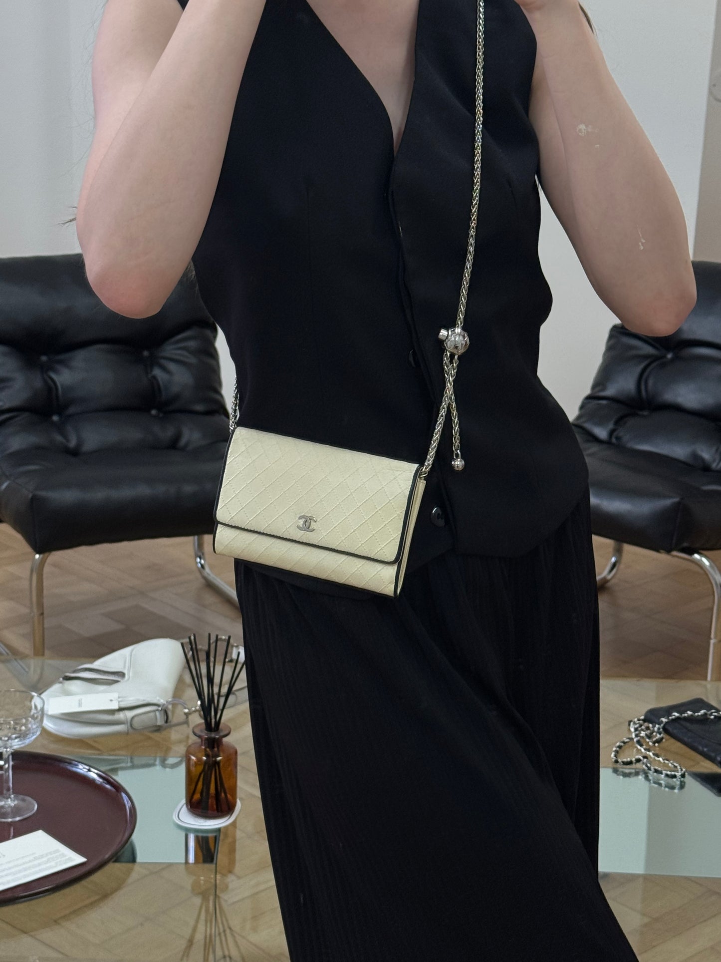 CHANEL WALLET GRAINED LEATHER BUTTER YELLOW