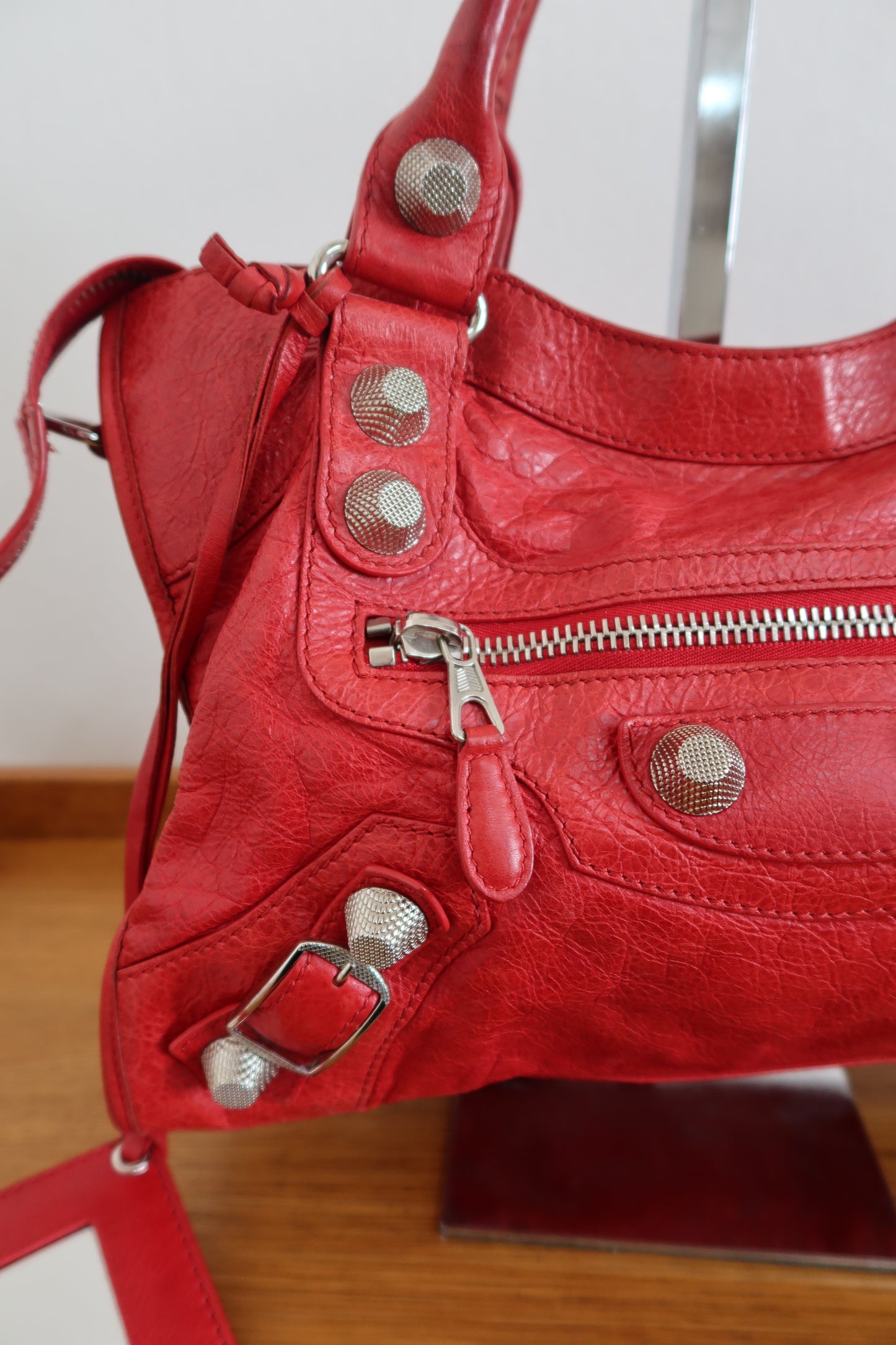 BALENCIAGA CITY BAG IN RED