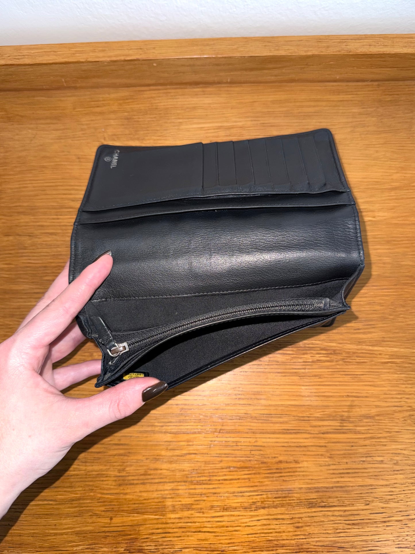 CHANEL LONG WALLET GRAINED SERIES 10