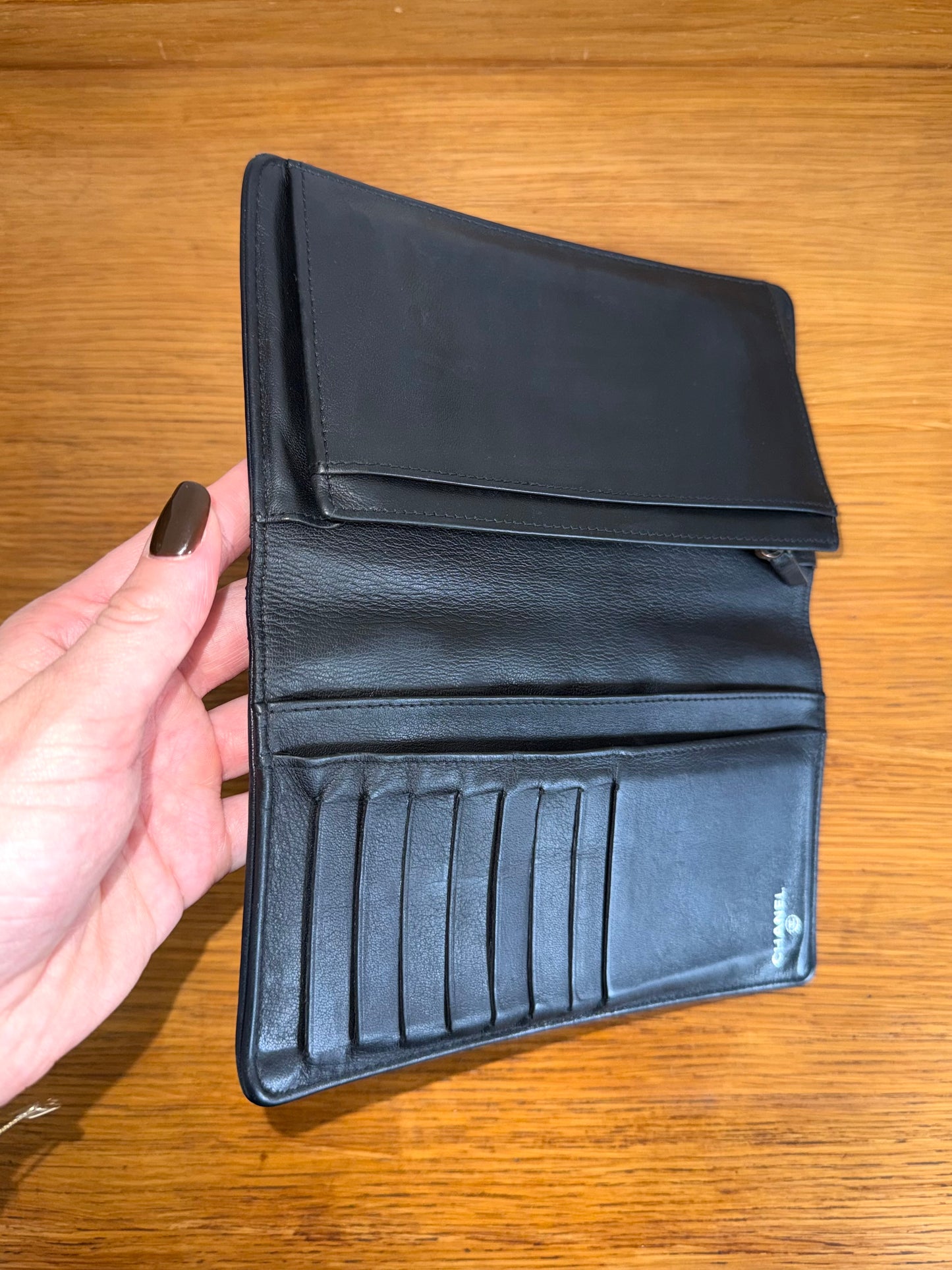 CHANEL LONG WALLET GRAINED SERIES 10