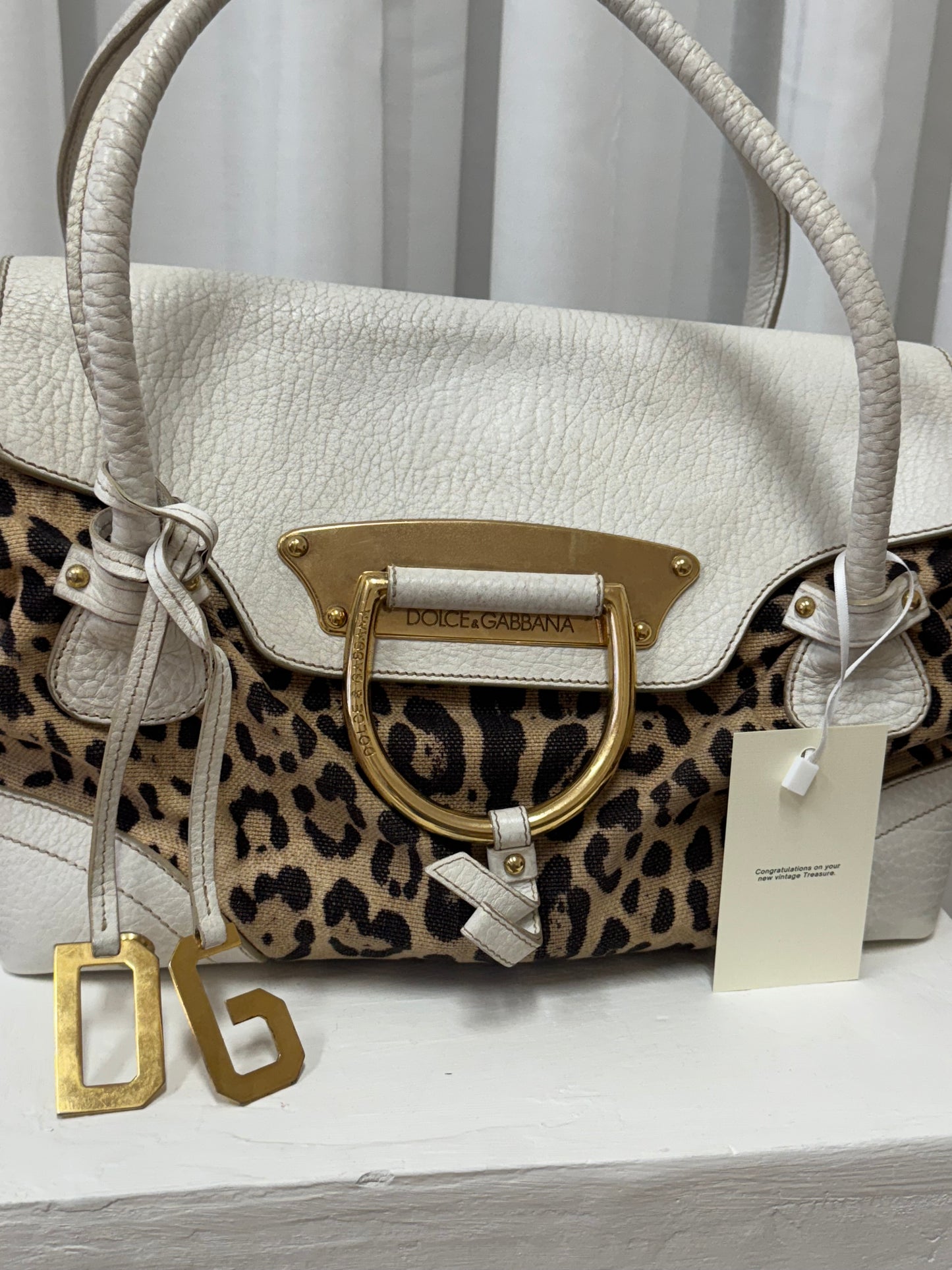 DOLCE & GABBANA LEOPARD SHOULDER BAG