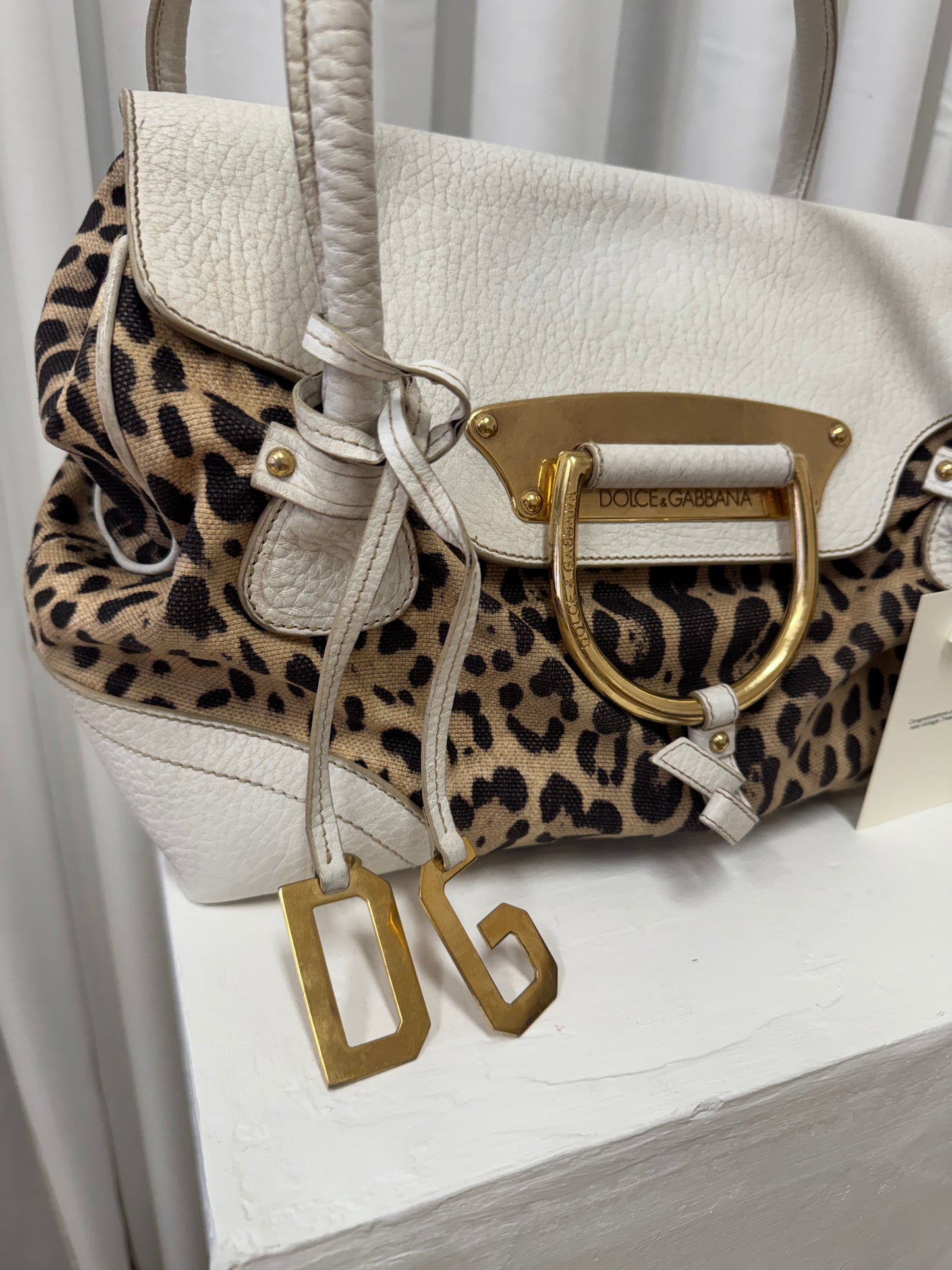 DOLCE & GABBANA LEOPARD SHOULDER BAG