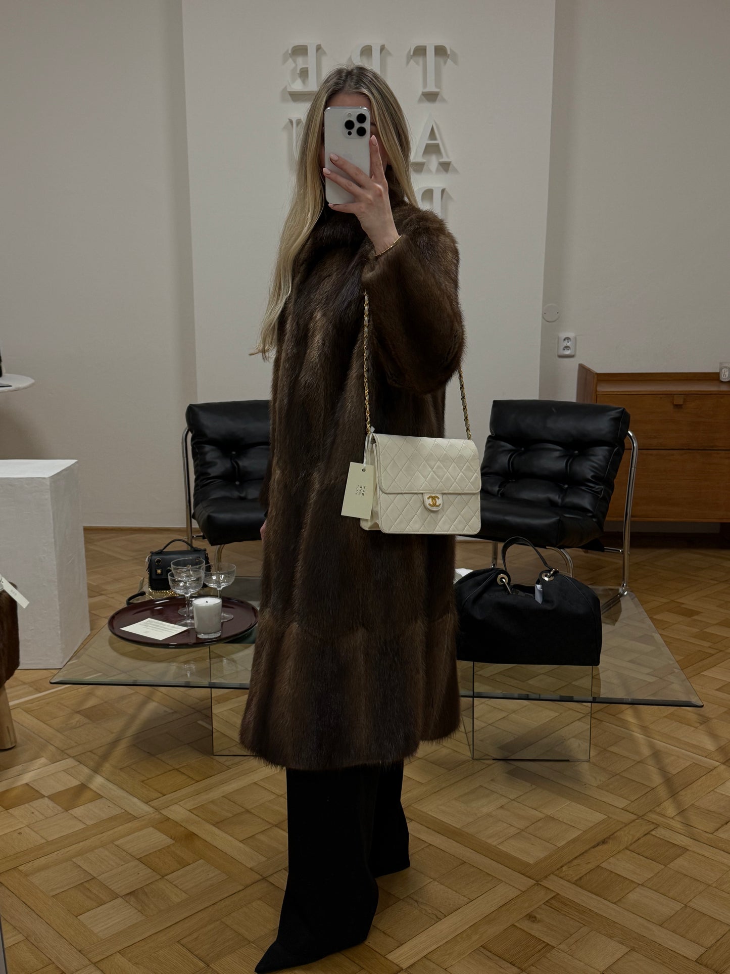 CHANEL CLASSIC SINGLE FLAP BAG LAMBSKIN WHITE 24K GOLD HW