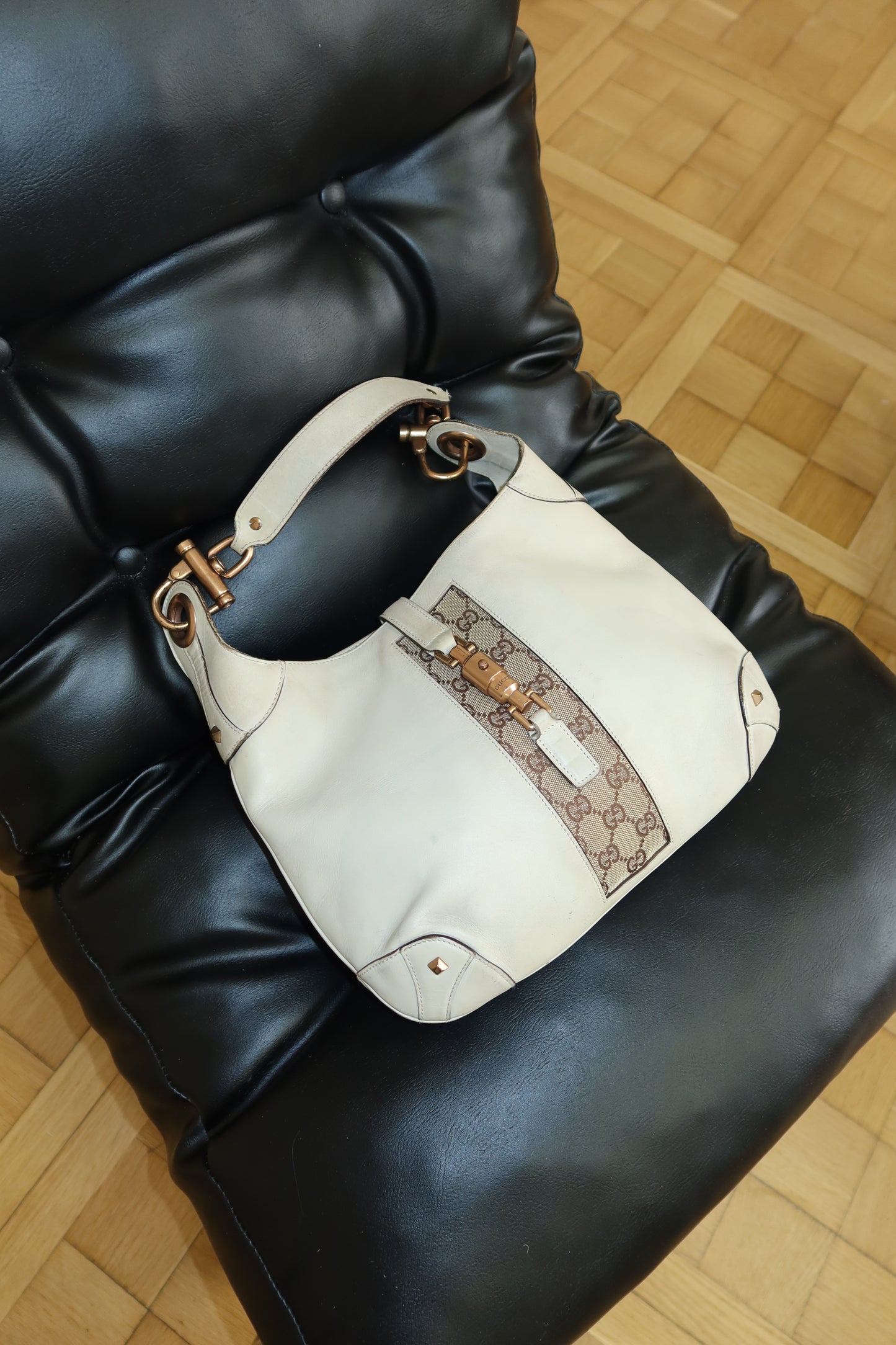 GUCCI JACKIE 1961 MONOGRAM BEIGE