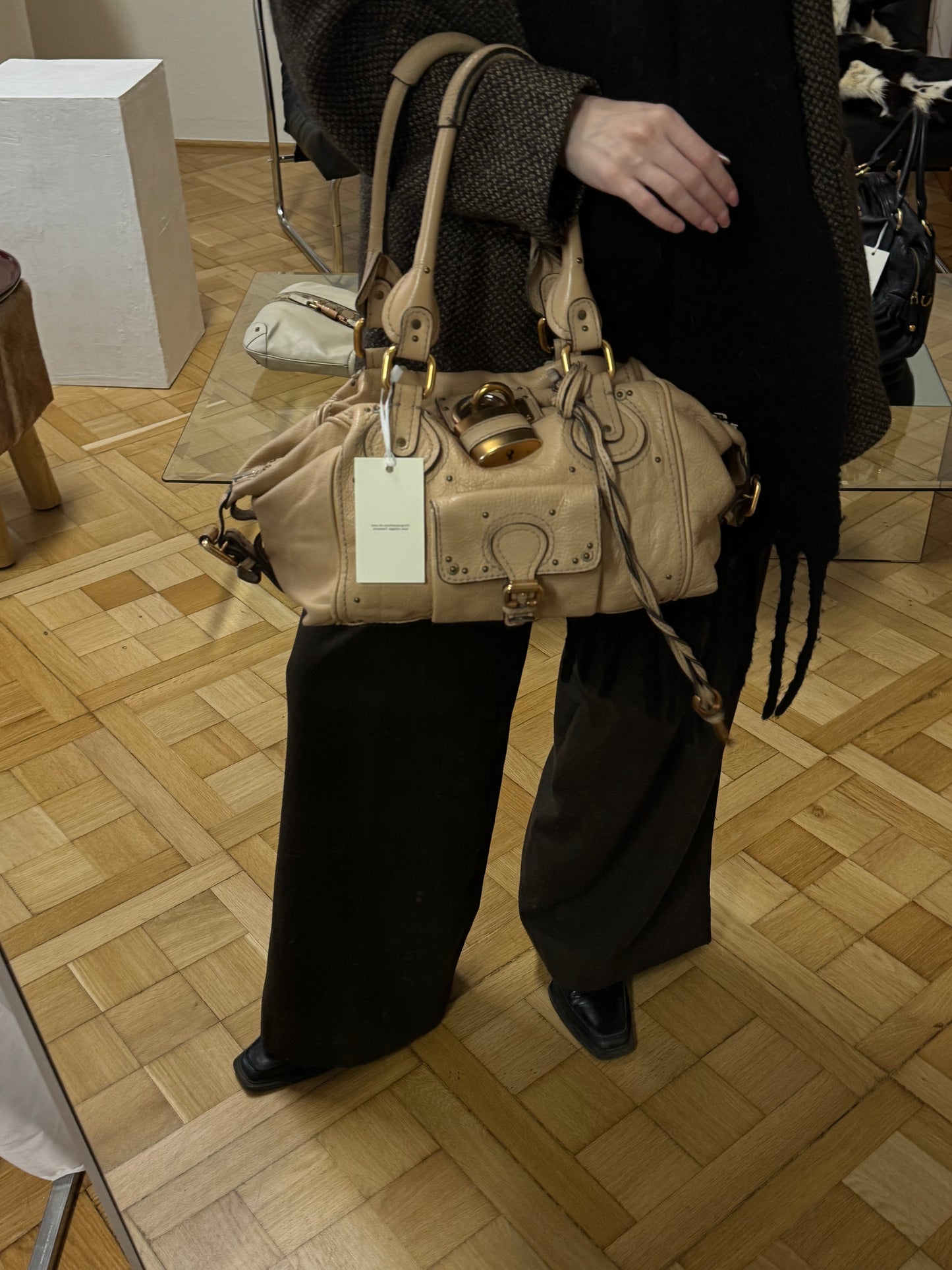 CHLOÉ PADDINGTON BY PHOEBE PHILO BEIGE GOLD HW