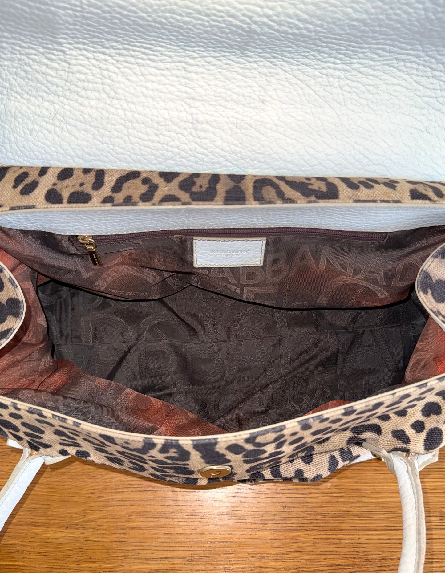 DOLCE & GABBANA LEOPARD SHOULDER BAG