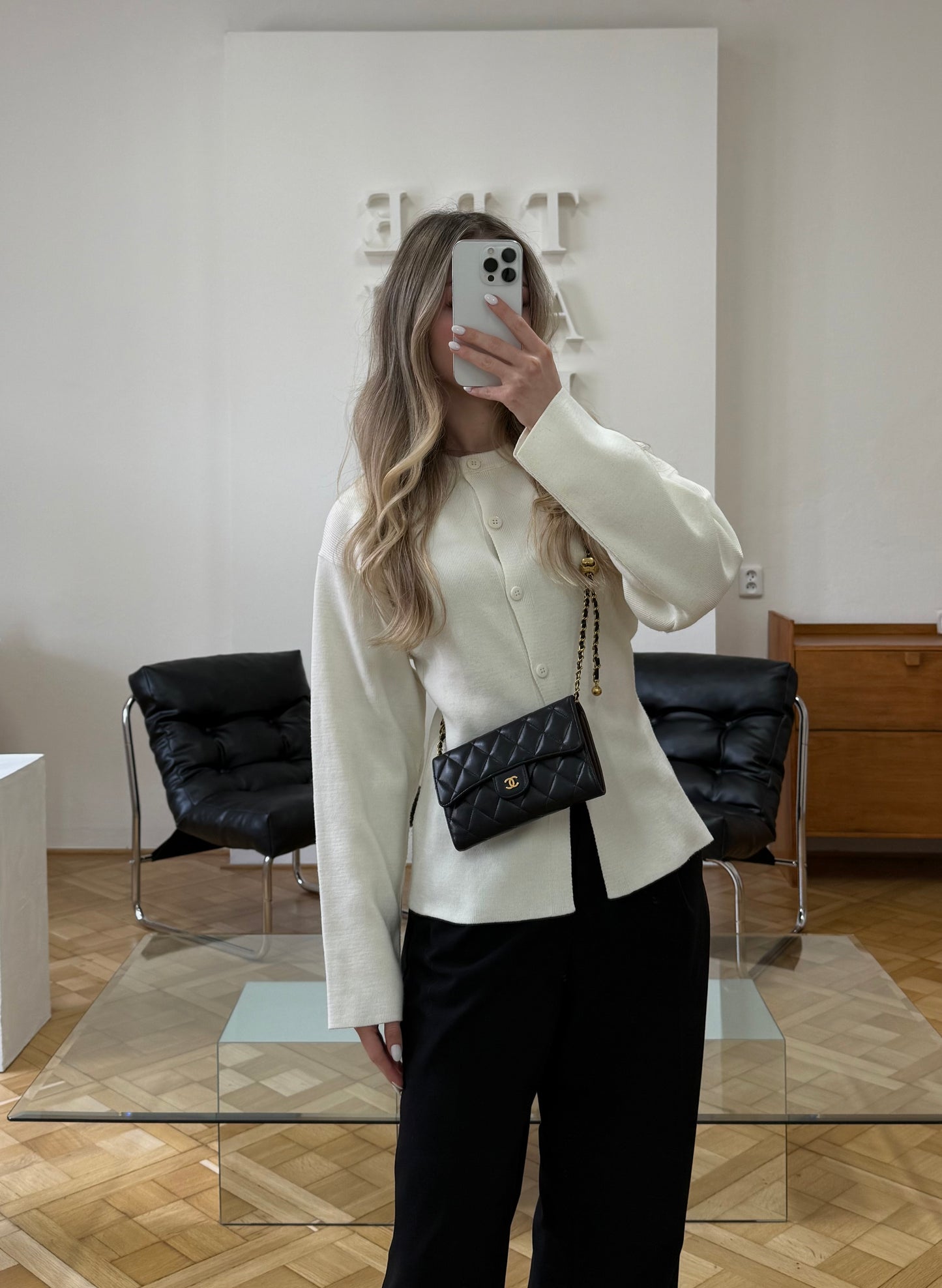 SERIES 25 CHANEL LONG WALLET LAMBSKIN BLACK