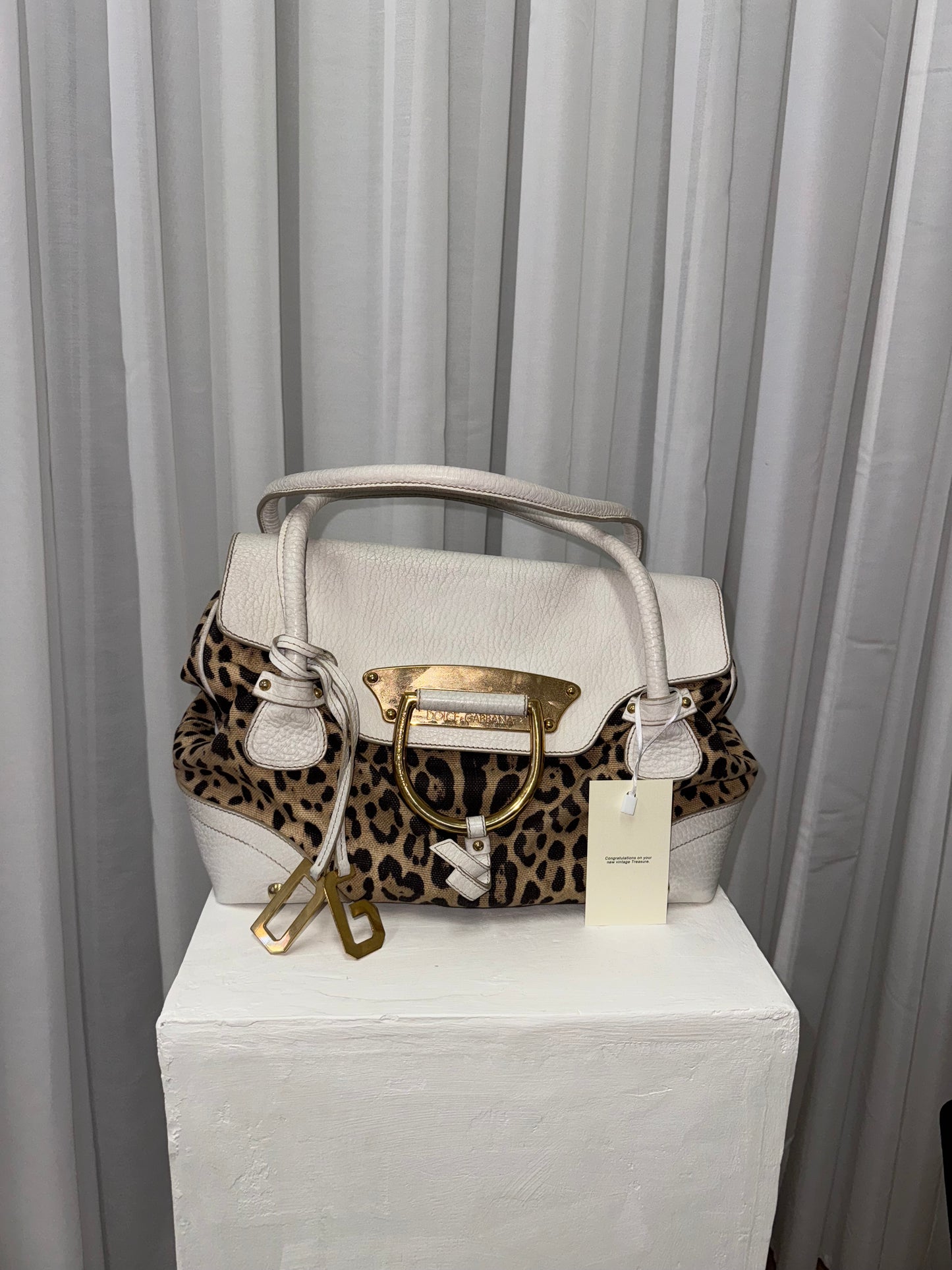 DOLCE & GABBANA LEOPARD SHOULDER BAG