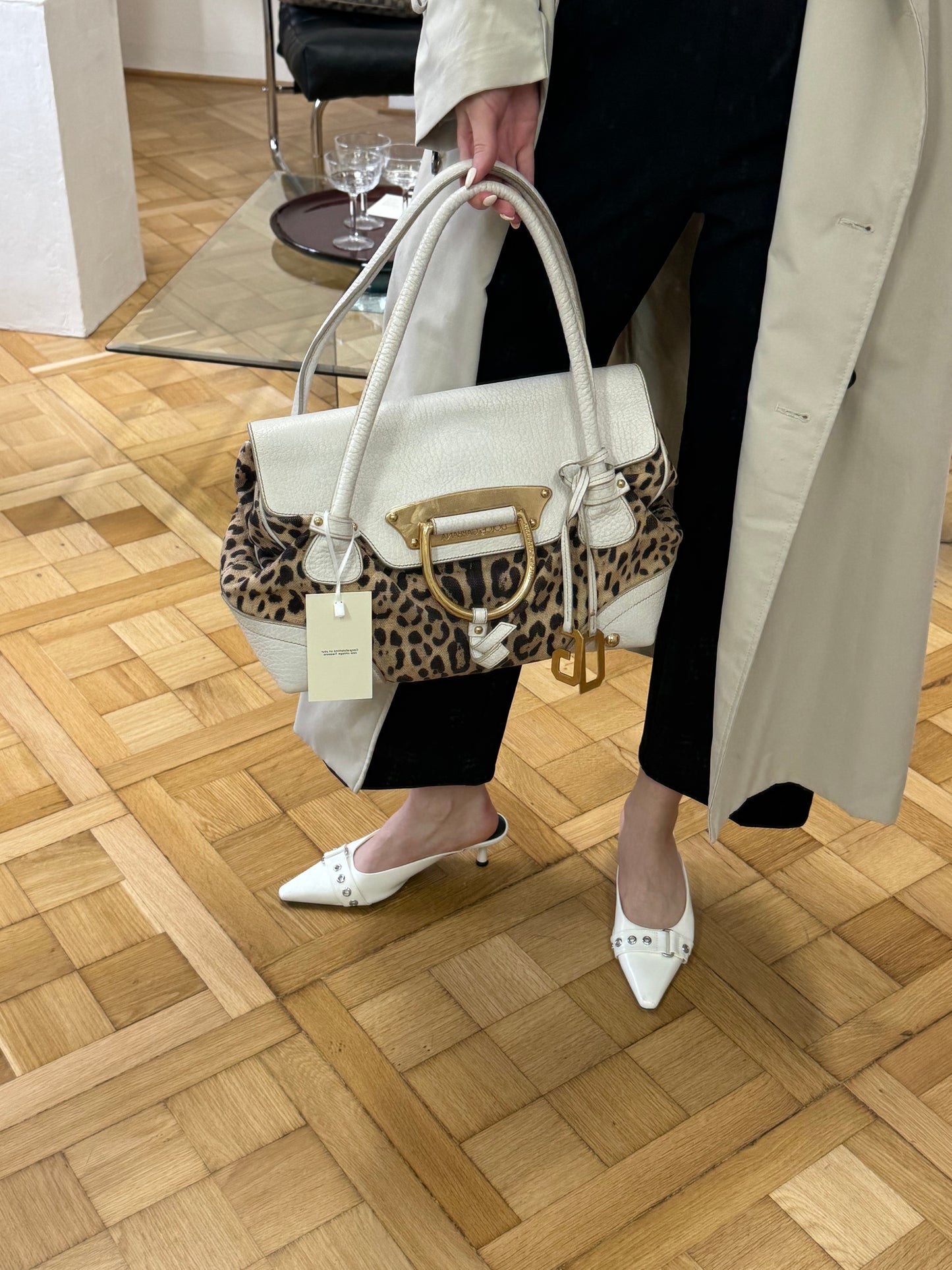 DOLCE & GABBANA LEOPARD SHOULDER BAG