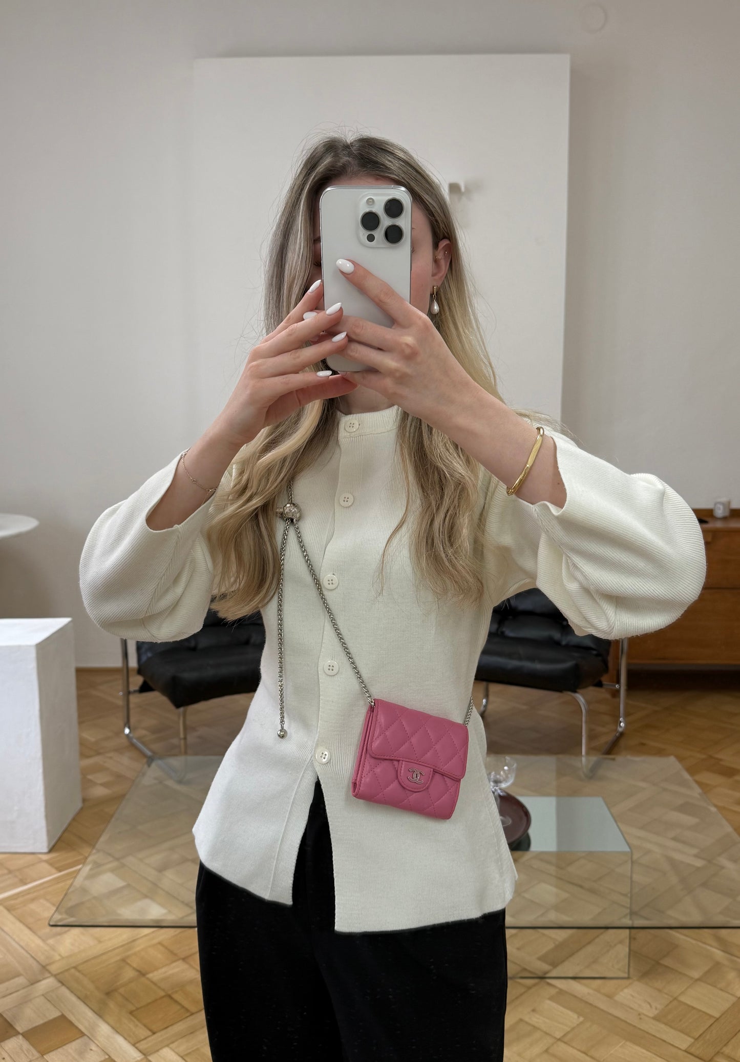 SERIES 27 CHANEL MINI WALLET LAMBSKIN PINK
