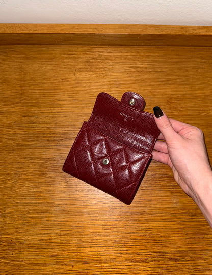 CHANEL CAVIAR MINI WALLET BURGUNDY