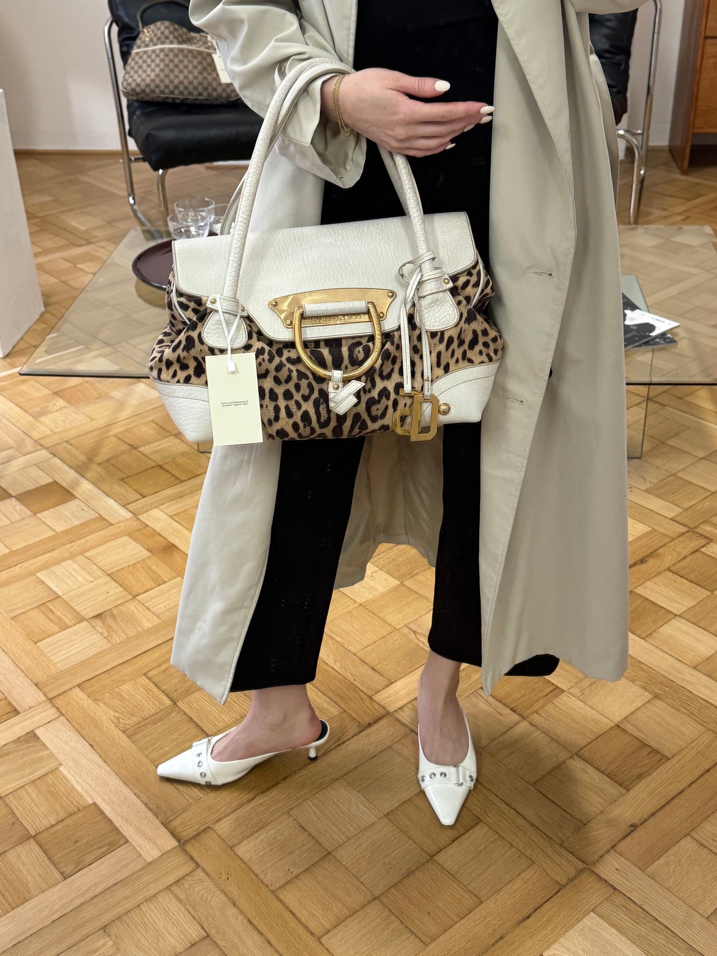 DOLCE & GABBANA LEOPARD SHOULDER BAG
