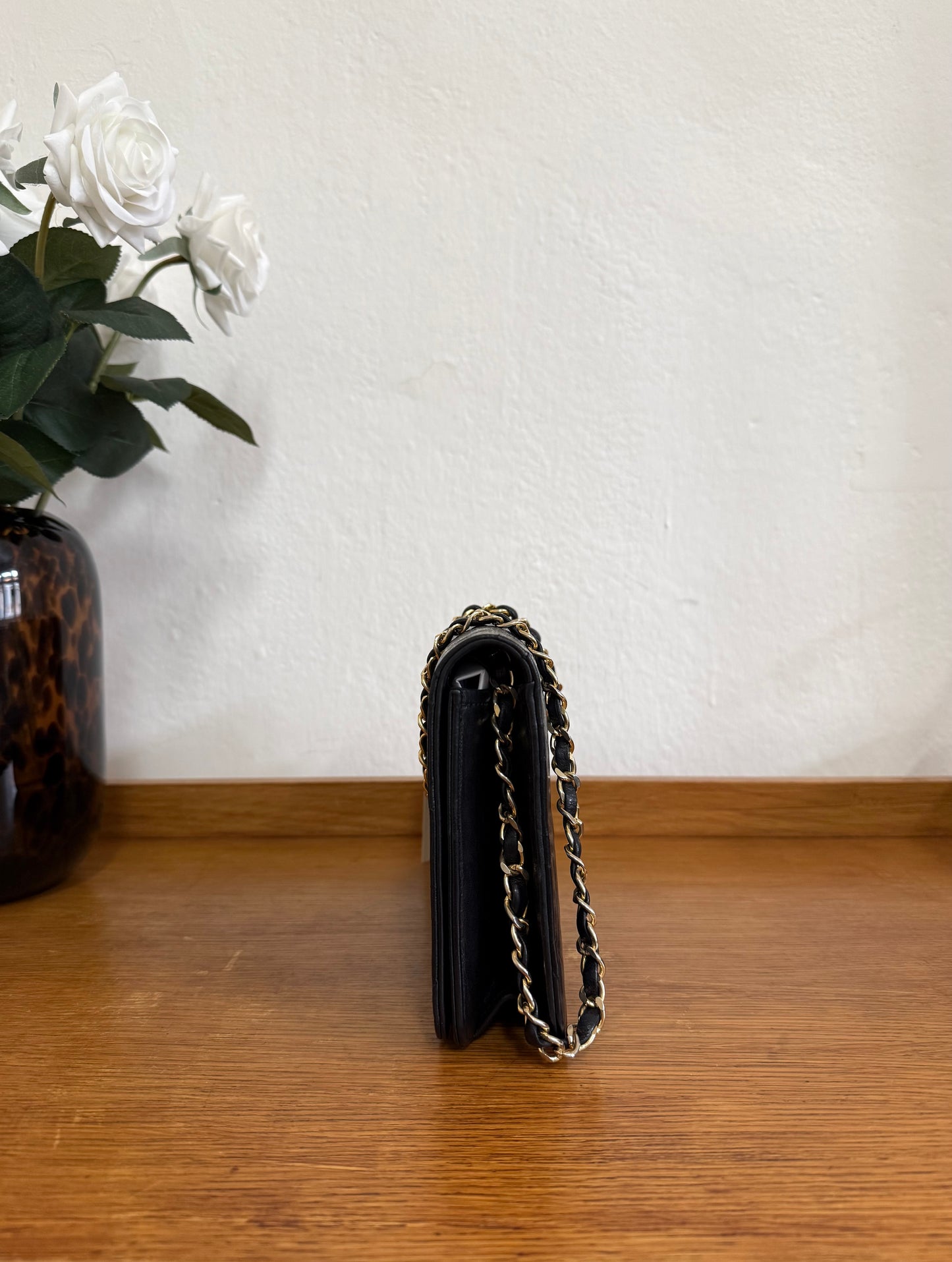 CHANEL FULL FLAP LAMBSKIN BLACK