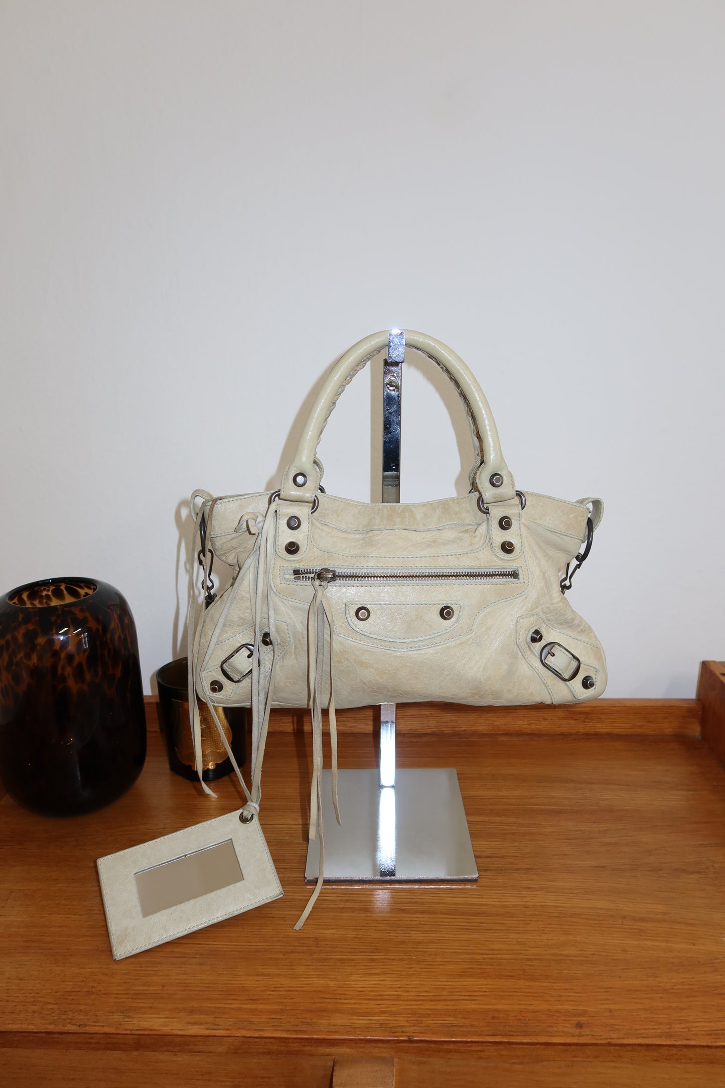 BALENCIAGA FIRST BAG IN ECRU