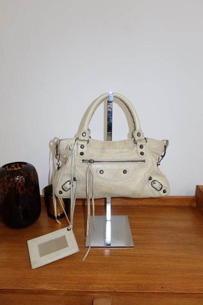 BALENCIAGA FIRST BAG IN ECRU