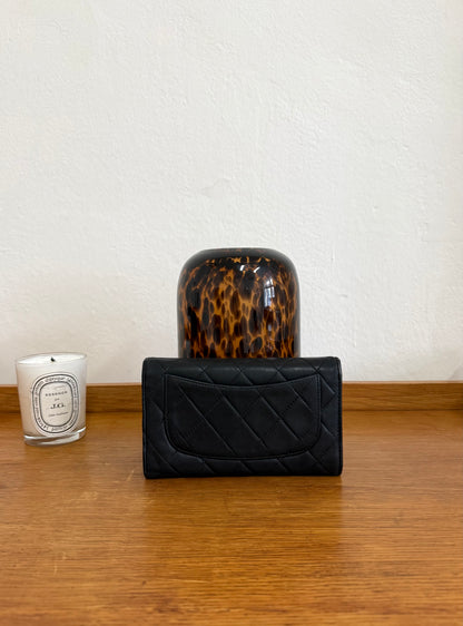 SERIES 12 CHANEL LONG WALLET LAMBSKIN BLACK