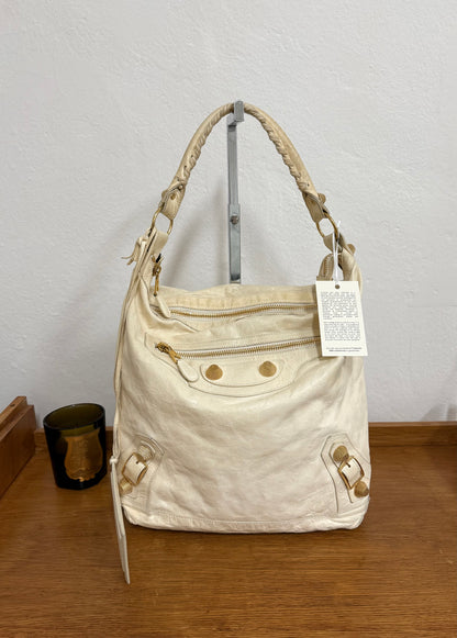 BALENCIAGA DAY “HOBO CITY” BAG BUTTER YELLOW