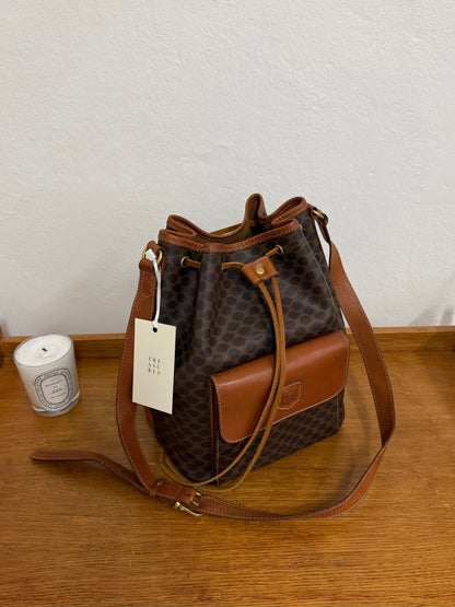 CELINE MACADAM BUCKET BAG