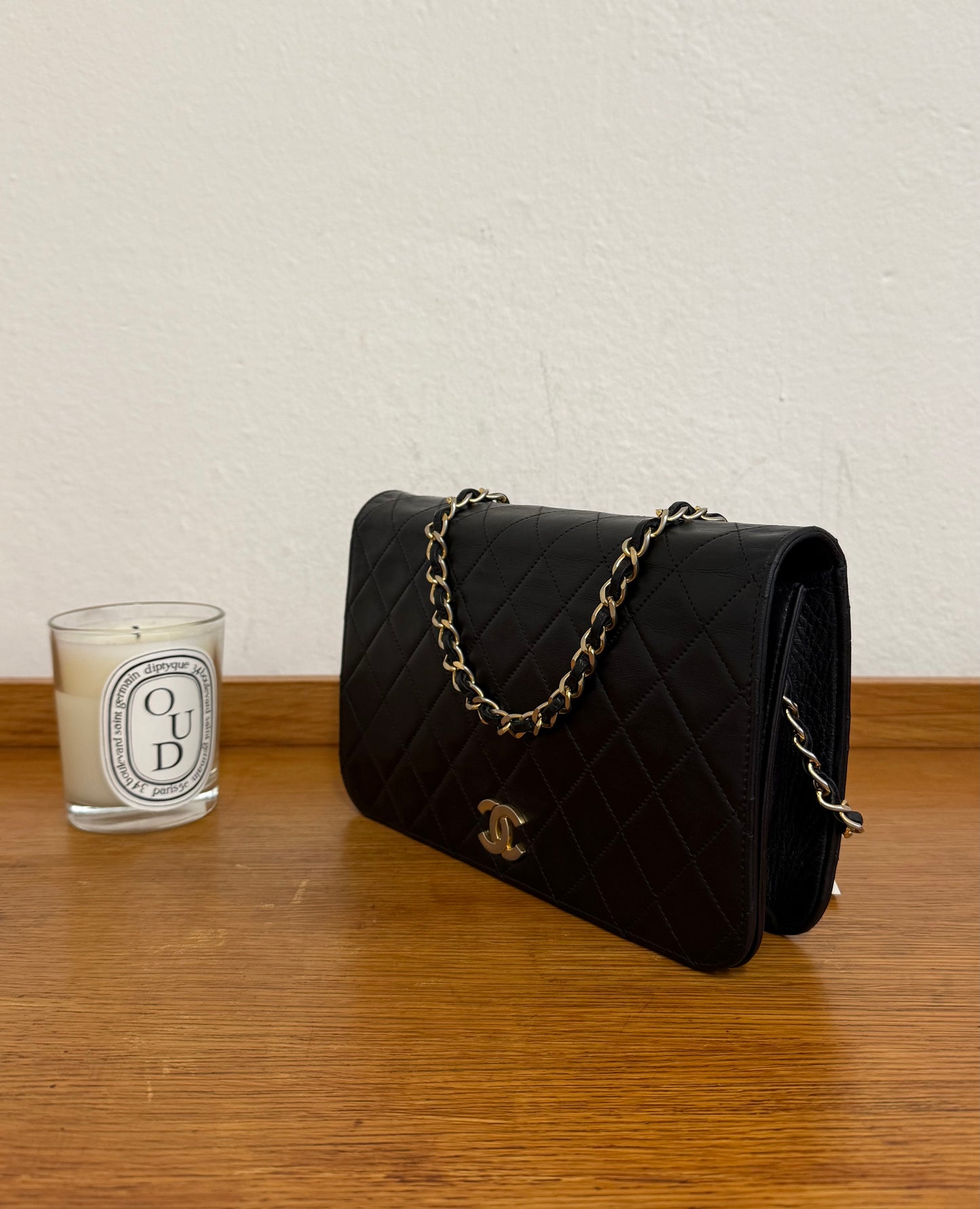 CHANEL FULL FLAP LAMBSKIN BLACK