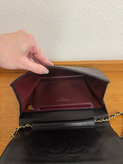 CHANEL LAMBSKIN SINGLE FLAP BAG & BOX & ENTRUPY