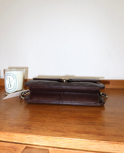 CHANEL CLASSIC SINGLE FLAP BAG BROWN