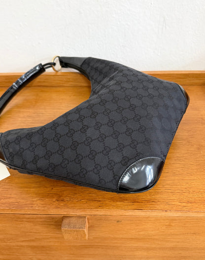 GUCCI HALF MOON HOBO BLACK BAG