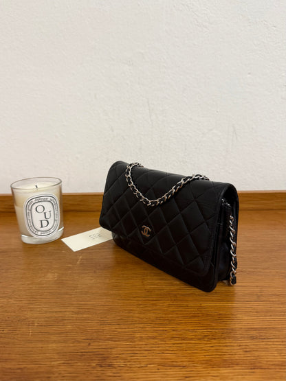 CHANEL WOC BLACK LAMBSKIN