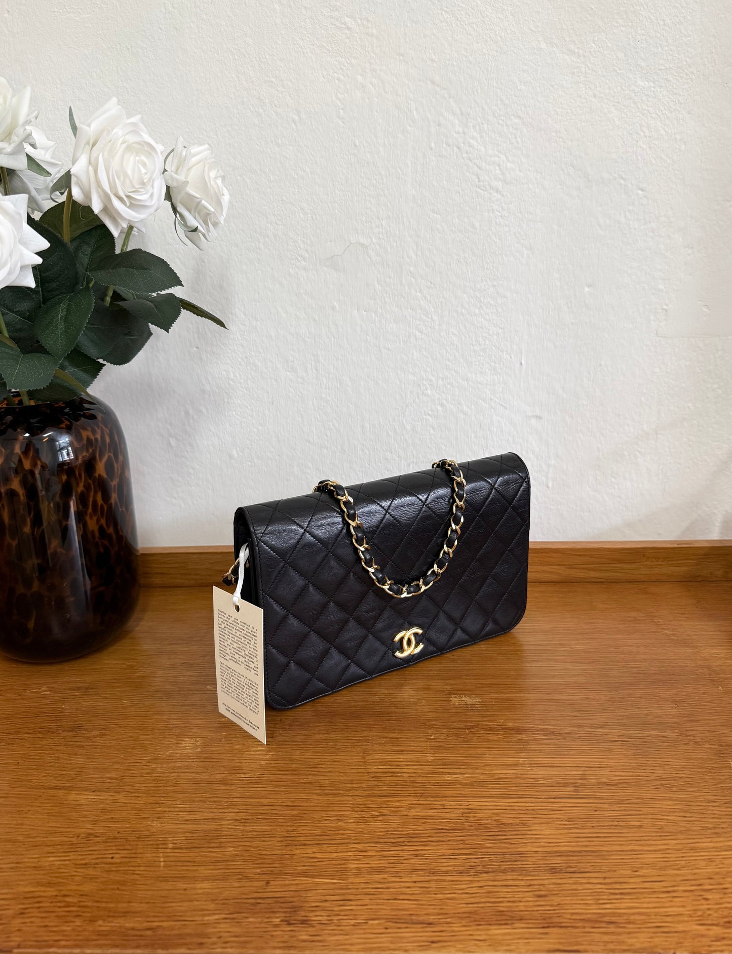 CHANEL FULL FLAP LAMBSKIN BLACK