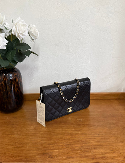 CHANEL FULL FLAP LAMBSKIN BLACK