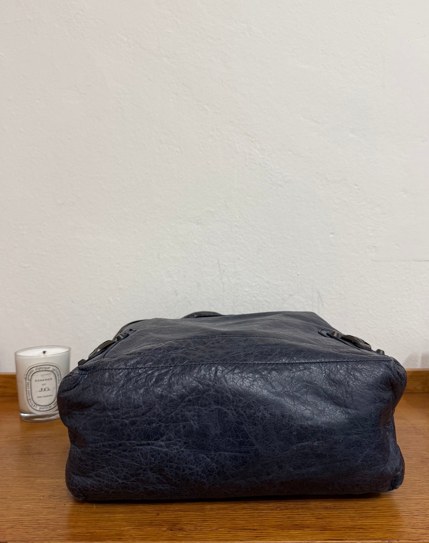 BALENCIAGA DAY “HOBO CITY” BAG GREY-BLUE
