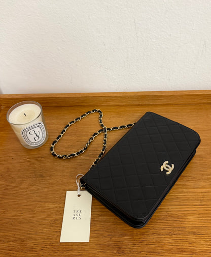 CHANEL FULL FLAP LAMBSKIN BLACK