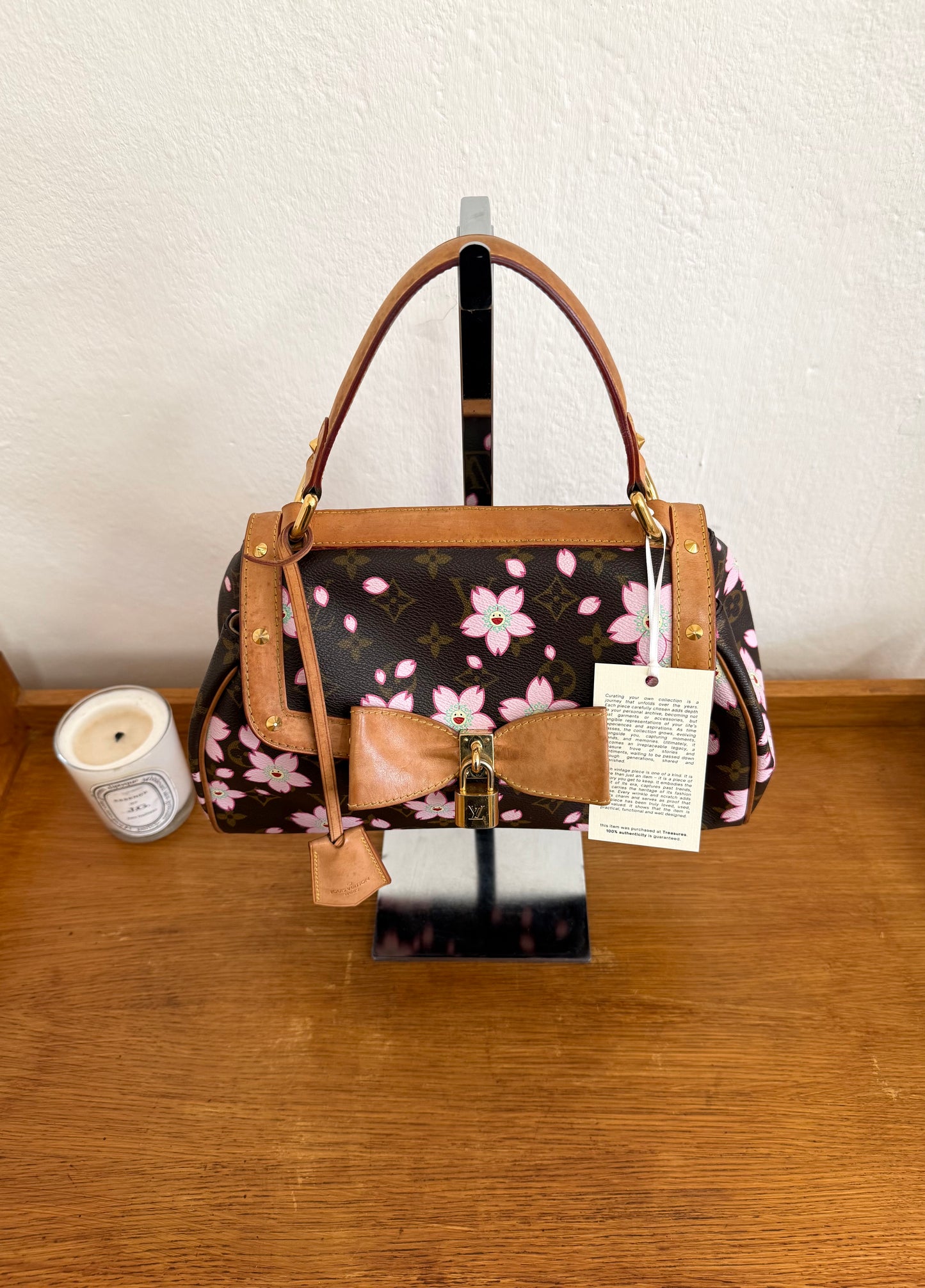 LV TAKASHI MURAKAMI CHERRY BLOSSOM SAC RETRO BOW
