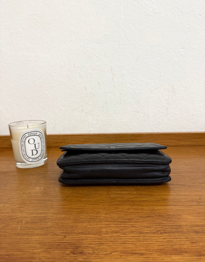 CHANEL WOC BLACK LAMBSKIN