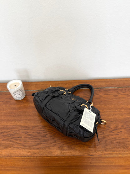 PRADA PROMENADE LEATHER HANDBAG