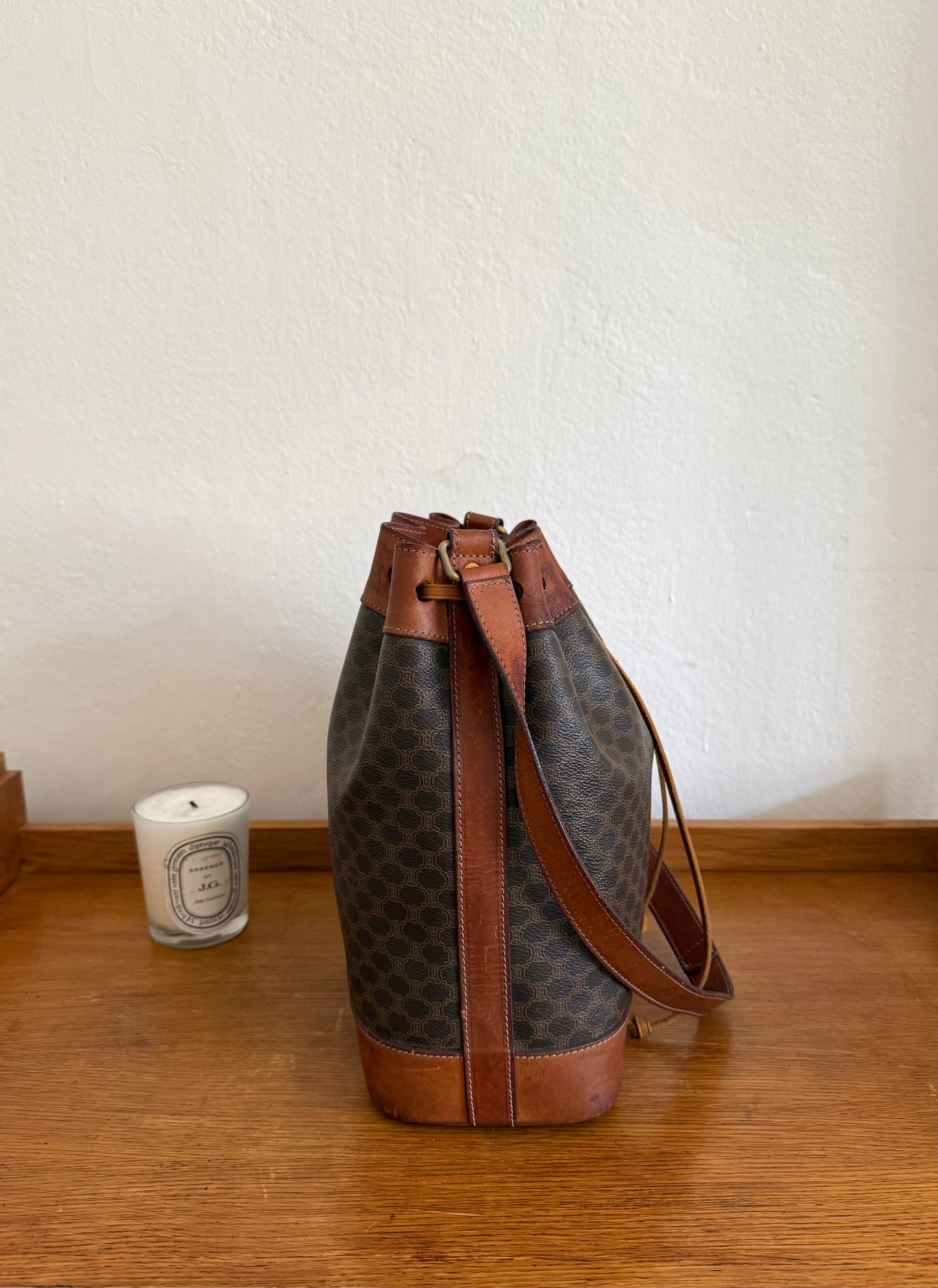 CELINE MACADAM BUCKET BAG & POUCH