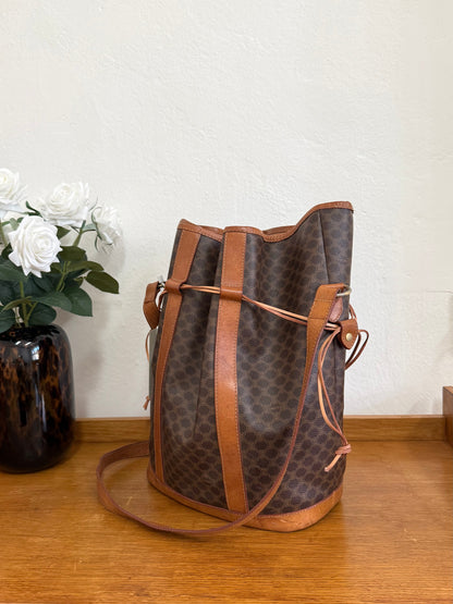 CELINE MACADAM BUCKET BAG