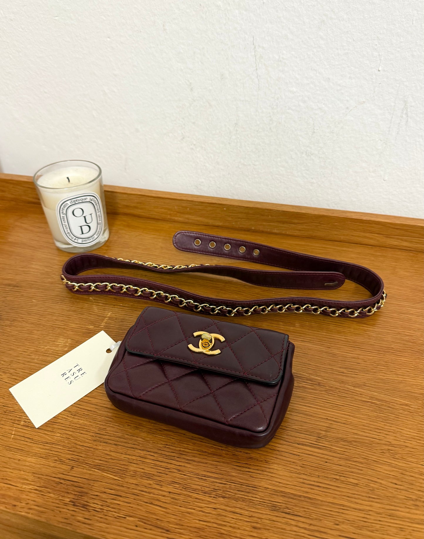 CHANEL BURGUNDY BELT BAG