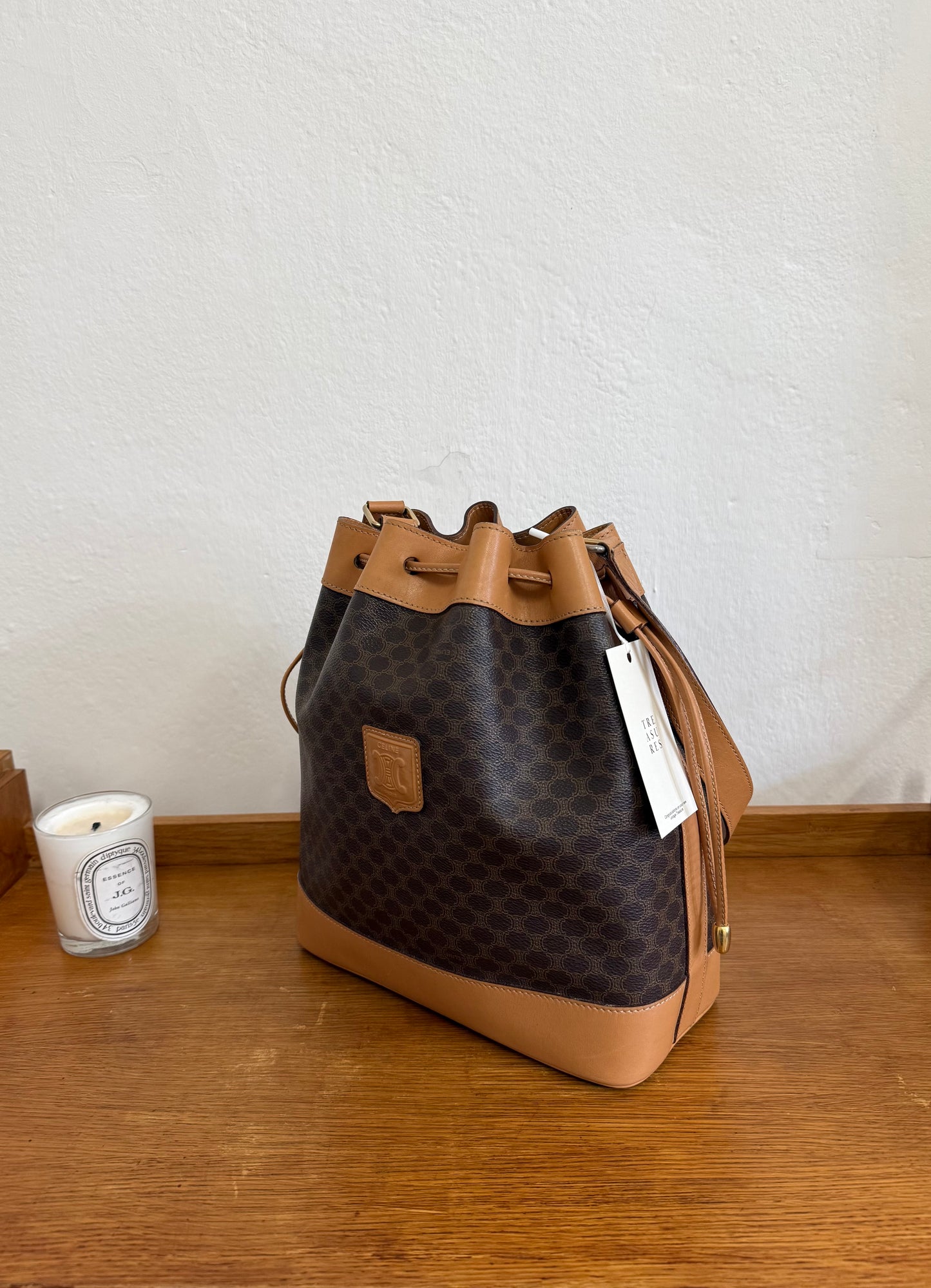 CELINE MACADAM BUCKET BAG & POUCH