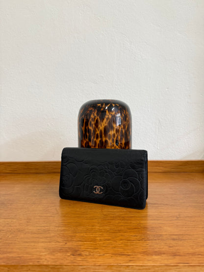 CHANEL CAMELLIA WALLET BLACK SERIES 11