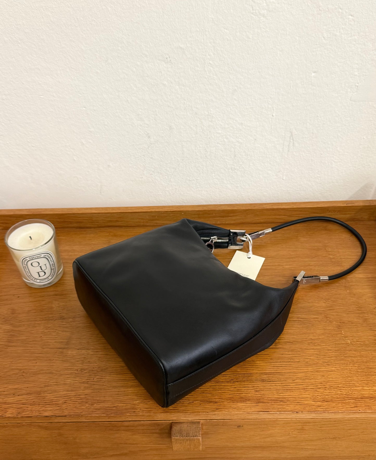 GUCCI LEATHER BLACK SHOULDER BAG BY TOM FORD