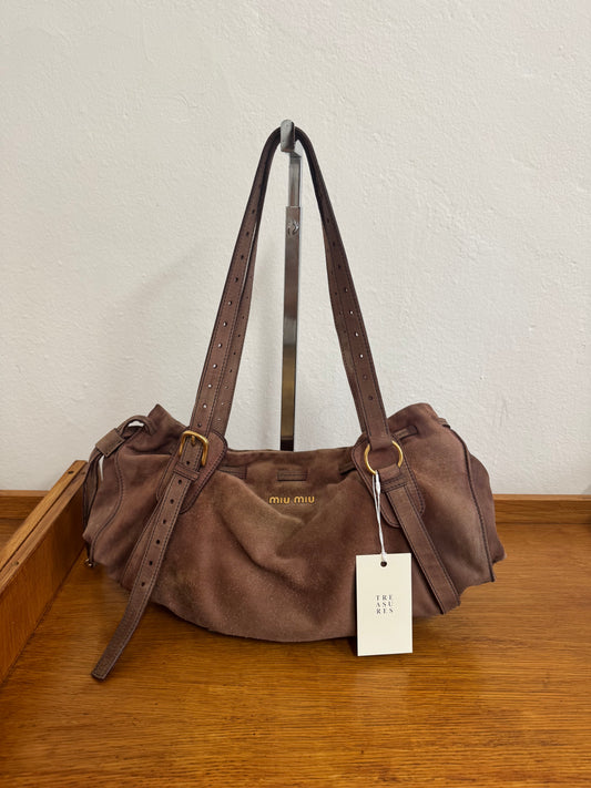 MIU MIU SUEDE SHOULDER BAG