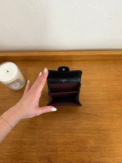 CHANEL MATELASSE QUILTED WALLET BLACK