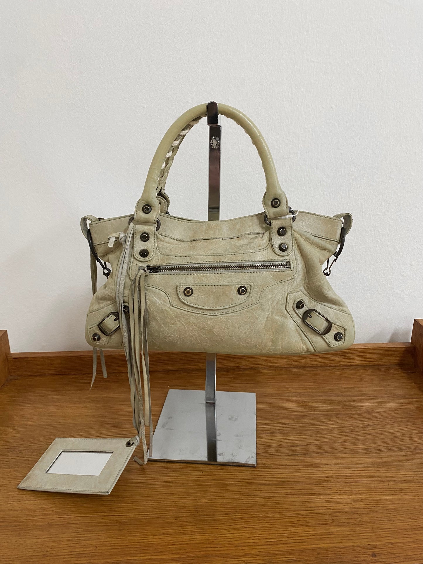 BALENCIAGA FIRST BAG IN ECRU