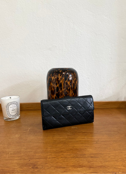 SERIES 14 CHANEL MATELASSE LONG WALLET BLACK