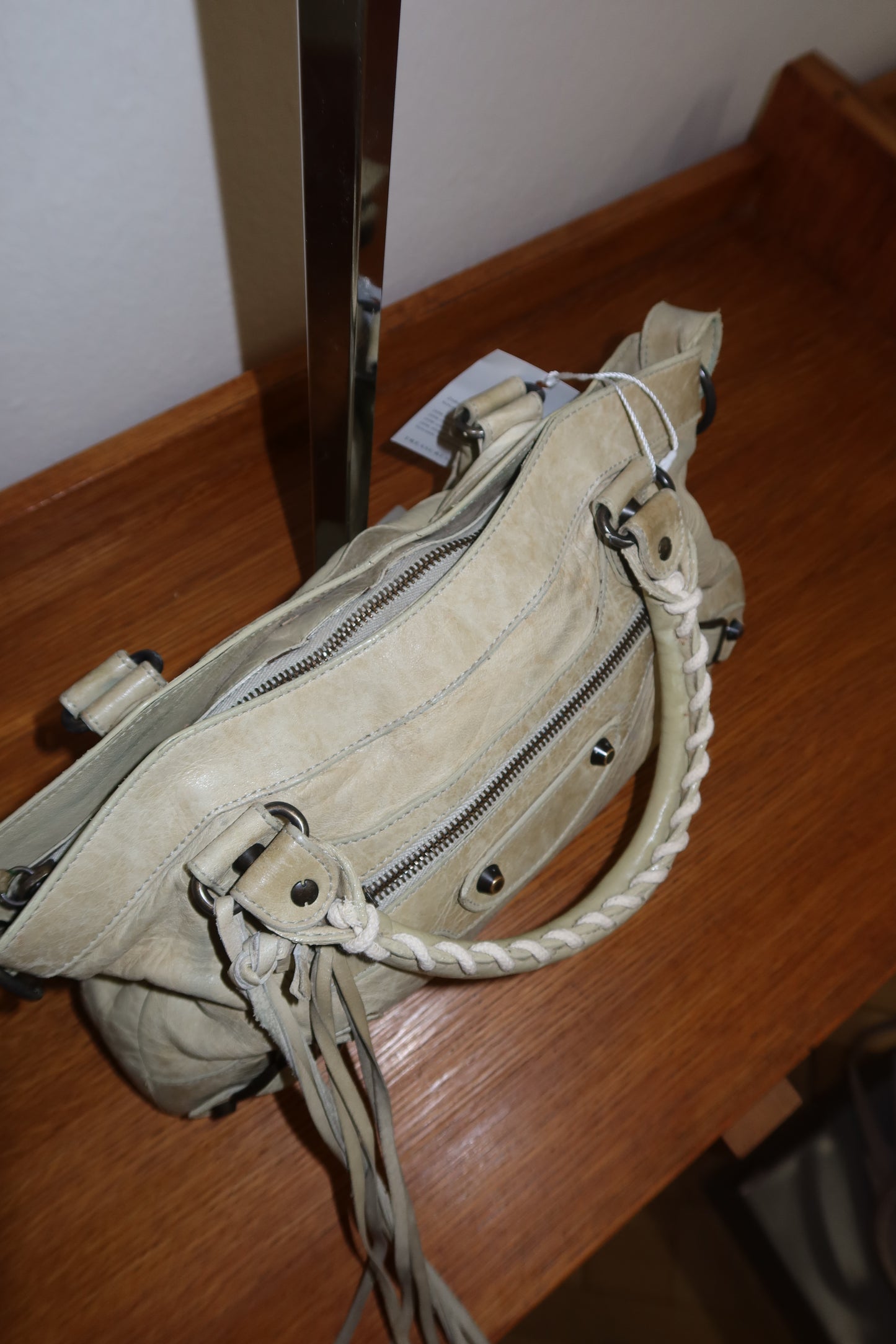 BALENCIAGA FIRST BAG IN ECRU
