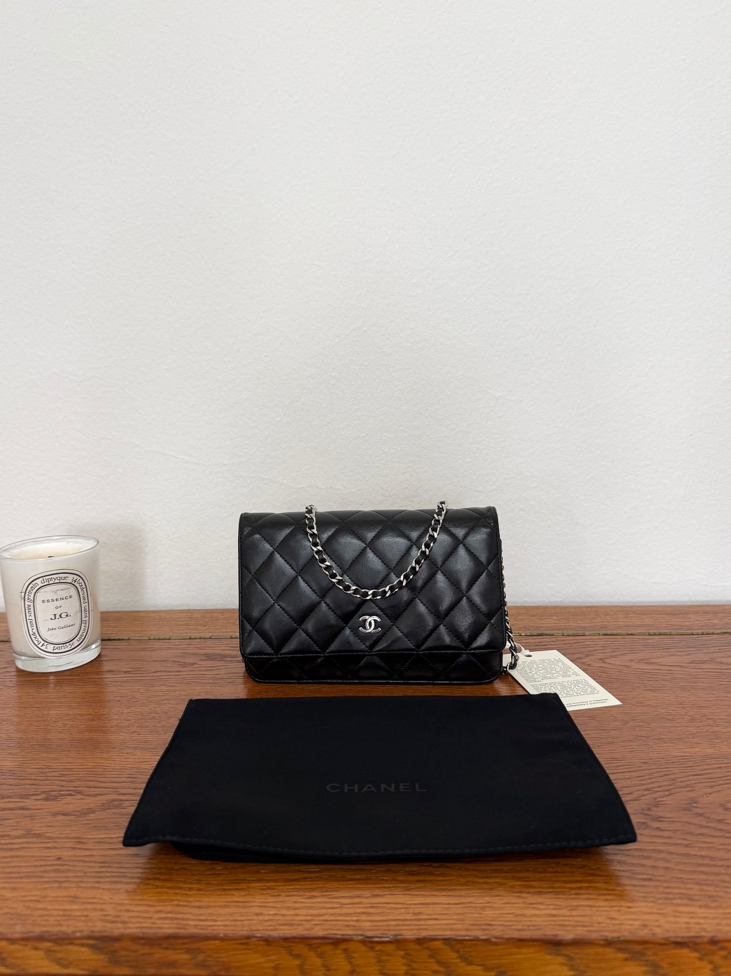 CHANEL WOC BLACK LAMBSKIN