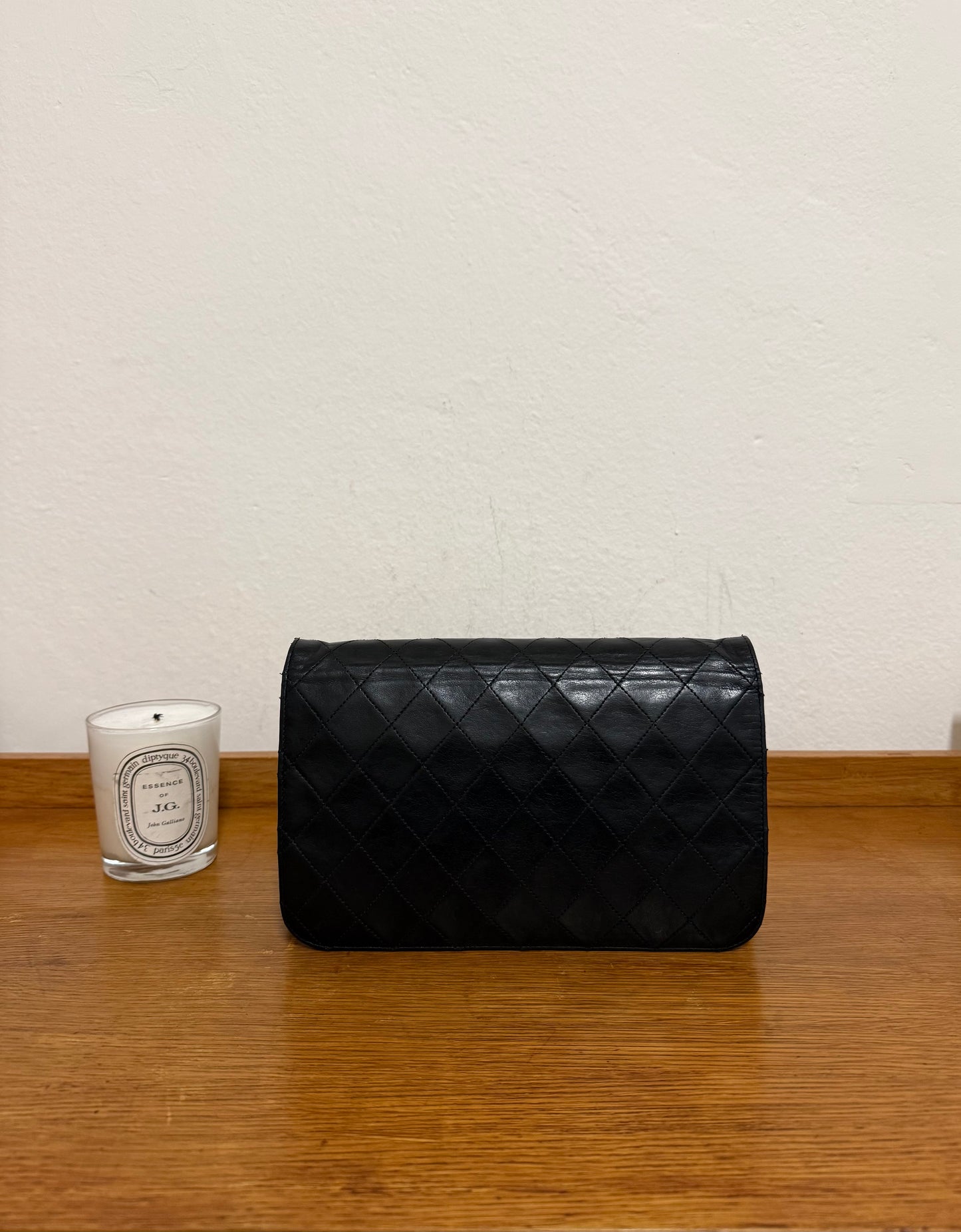 CHANEL FULL FLAP LAMBSKIN BLACK