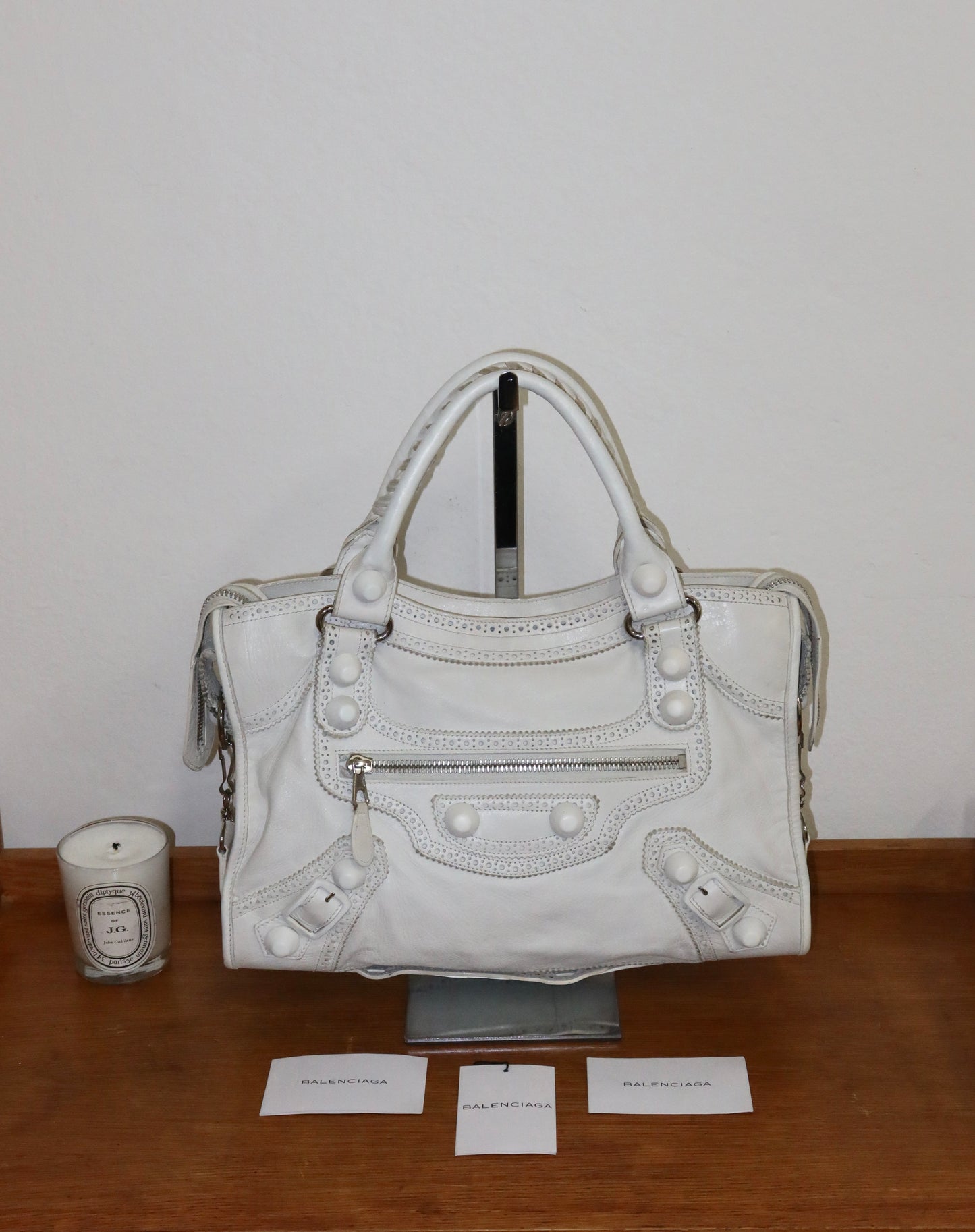 BALENCIAGA CITY BAG WHITE